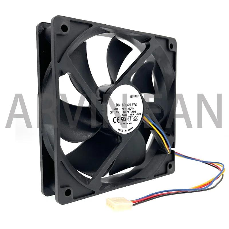 

Original 120mm 12cm PWM Fan AFB1212VH-BL3V AFB1212VH 12025 12V 0.70A Dual Ball Bearing Dedicated Fan For 120*120*25mm