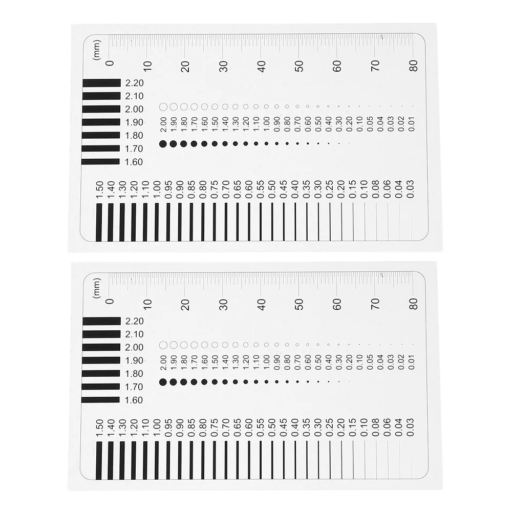 

2pcs High Precision Estimation Chart Line Width Defects Measure Ruler Plastic Flaw Width Measuring Tool Transparent Scratch Meas