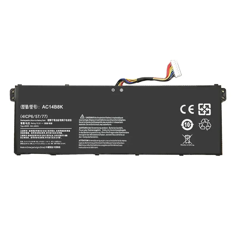 AC14B8K 15.2V 3220mAh Laptop Battery for Acer Nitro 5 AN515-51 AN515-52 AN515-53 V3-371 V3-111 ES1-111 ES1-512 R3-131T R5-471T