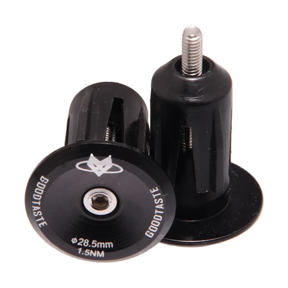 Straße Mountainbike Lenker Kappe Fahrrad Griff Bar Abdeckung End Plugs Aufgeblasen Aluminium Legierung Lock Stecker Ein Paar Mtb Zubehör – Detail 1