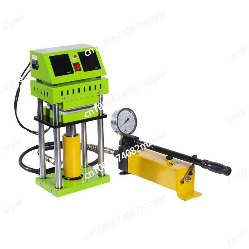 12 * 12CM rosin press heat transfer equipment 15 tons manual hydraulic hot press upper and lower plates double-sided heating
