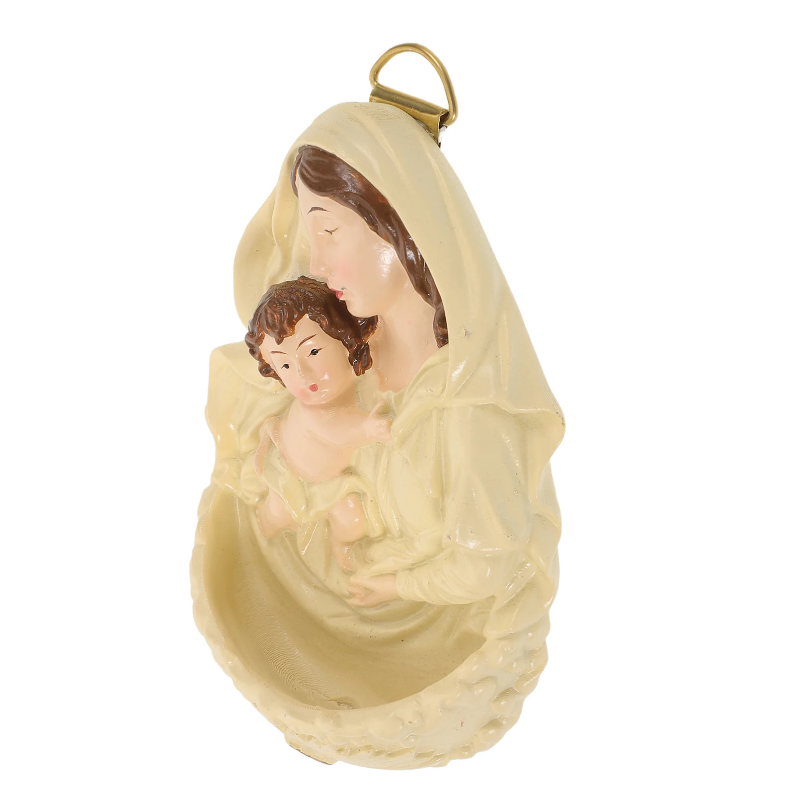 

Christmas Nativity Ornaments Resin Wall Hanging Mary Display Catholic Home Decor Church Mantel Entryway