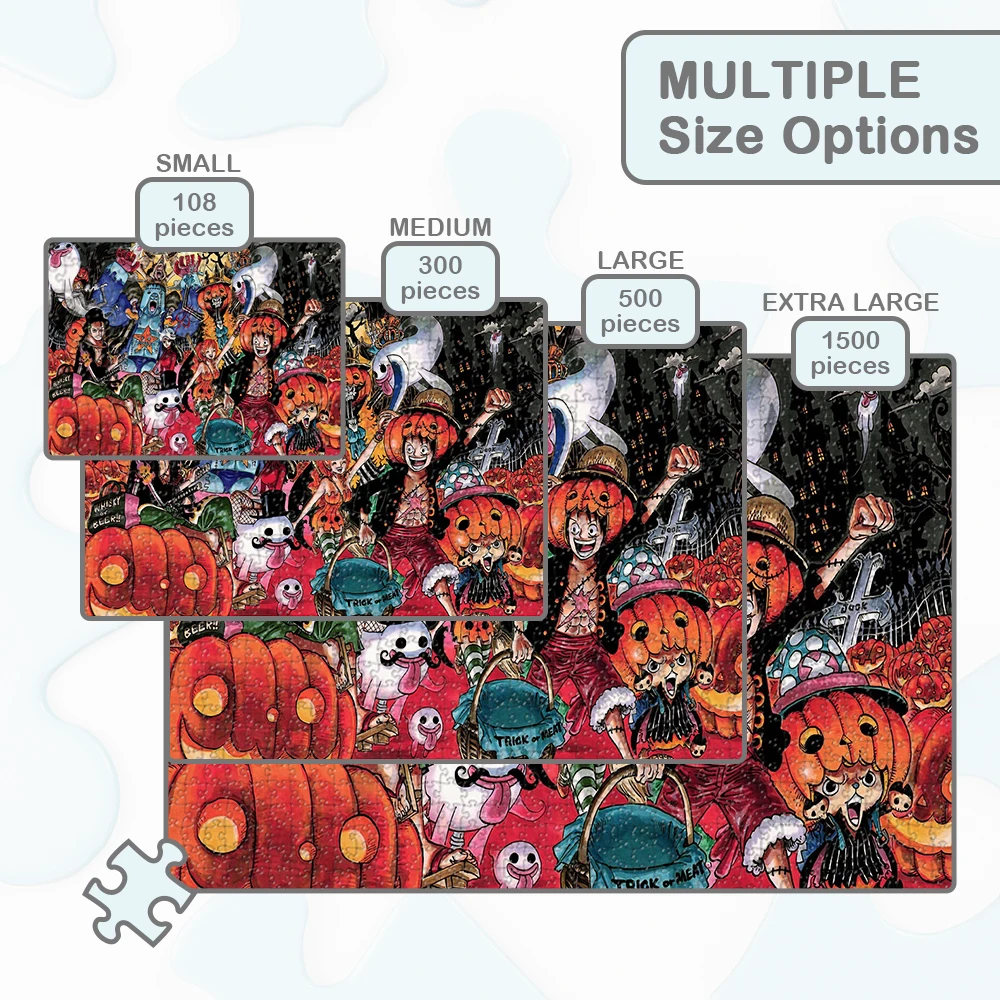 One Piece Background Jigsaw Puzzles Classic Japanese Style Anime Main Characters Games and Puzzles Large Puzzle Game Toys Gift