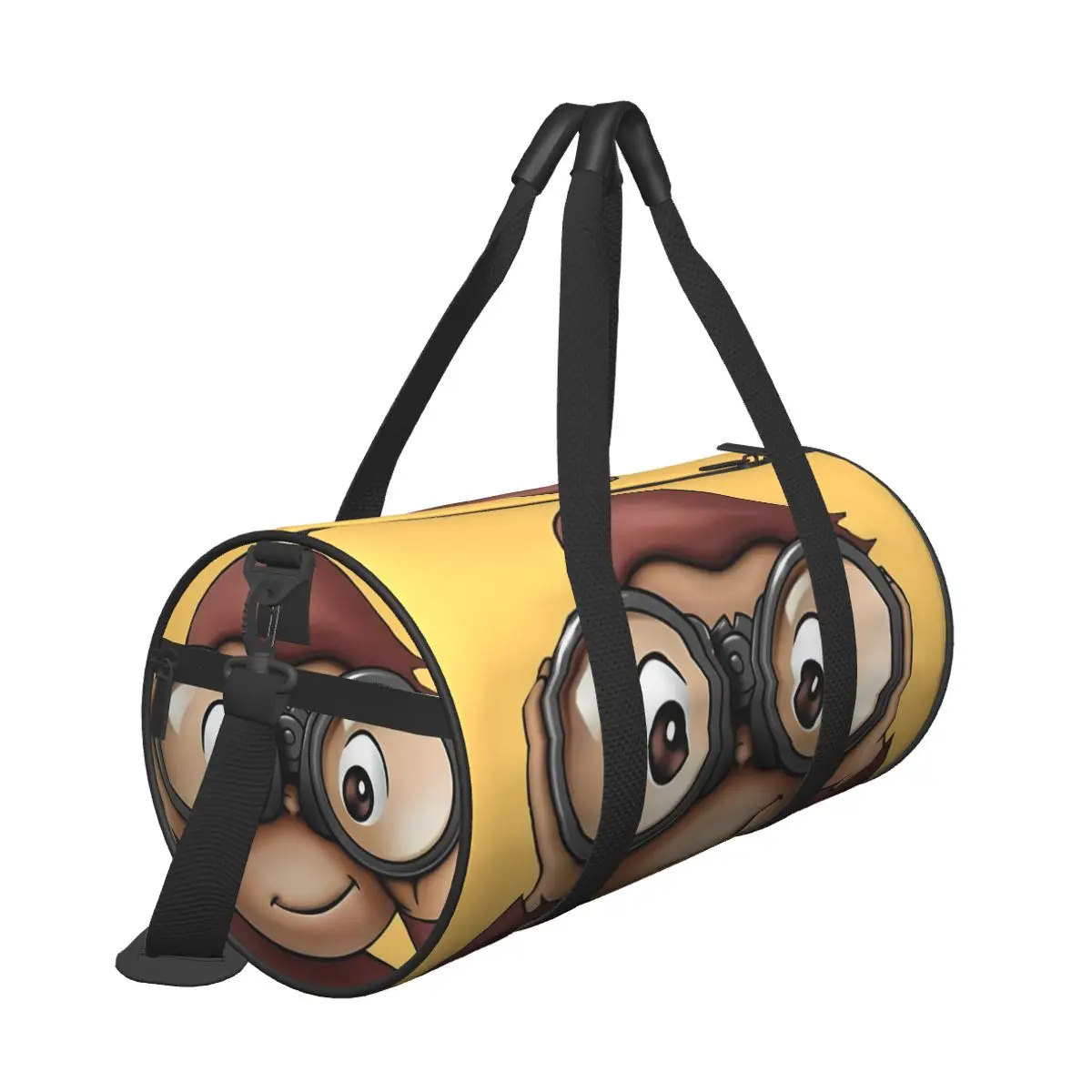 Curious George-s Sports Bags Swimming Gym Bag with Shoes Colorful Handbags Couple Design Portable Fitness Bag