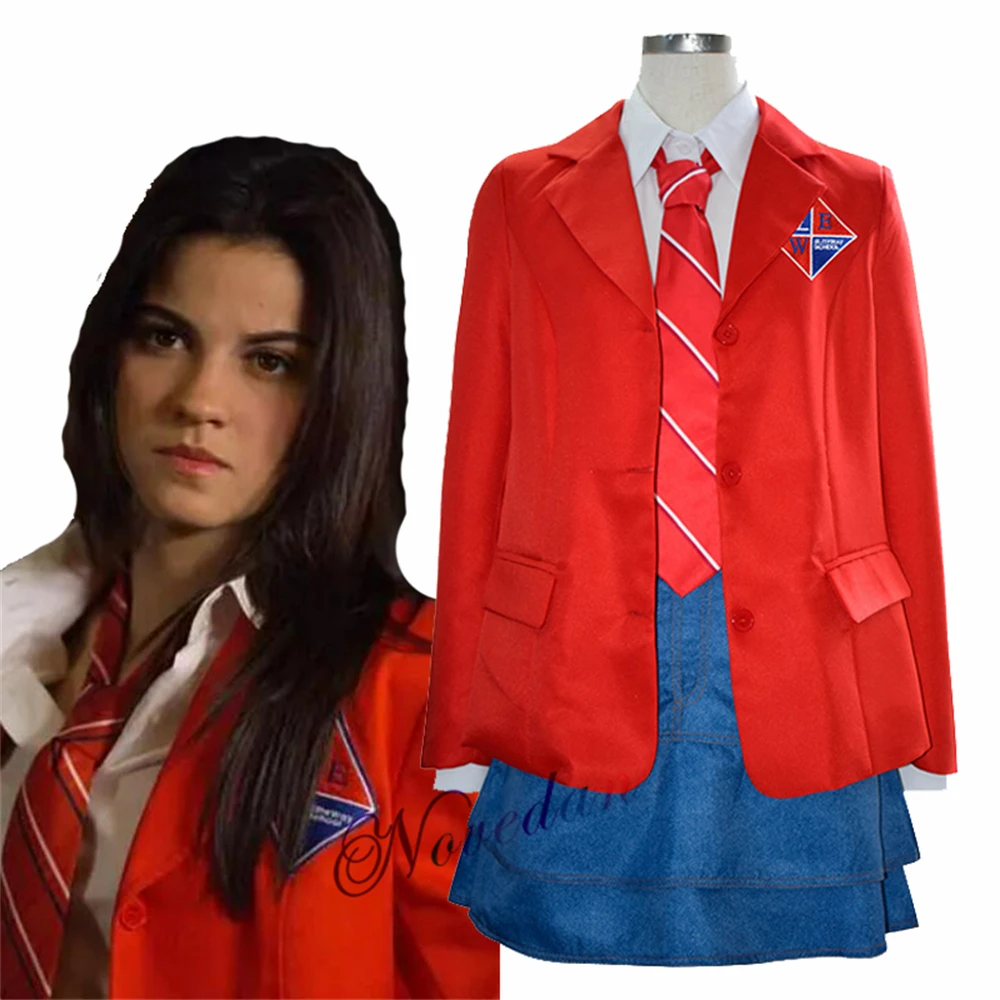 Drama EWS Rebelde School Uniform Cosplay Costume Red Jacket Coat Shirt Skirt Halloween Carnival Party Suit For Women Girls Men