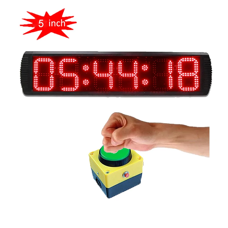 Electronic Sports Stopwatch with Countdown, Digital Timer, Marathon Race Clock, Tripod, EU and Au Plug, 5 in, 6 Digits