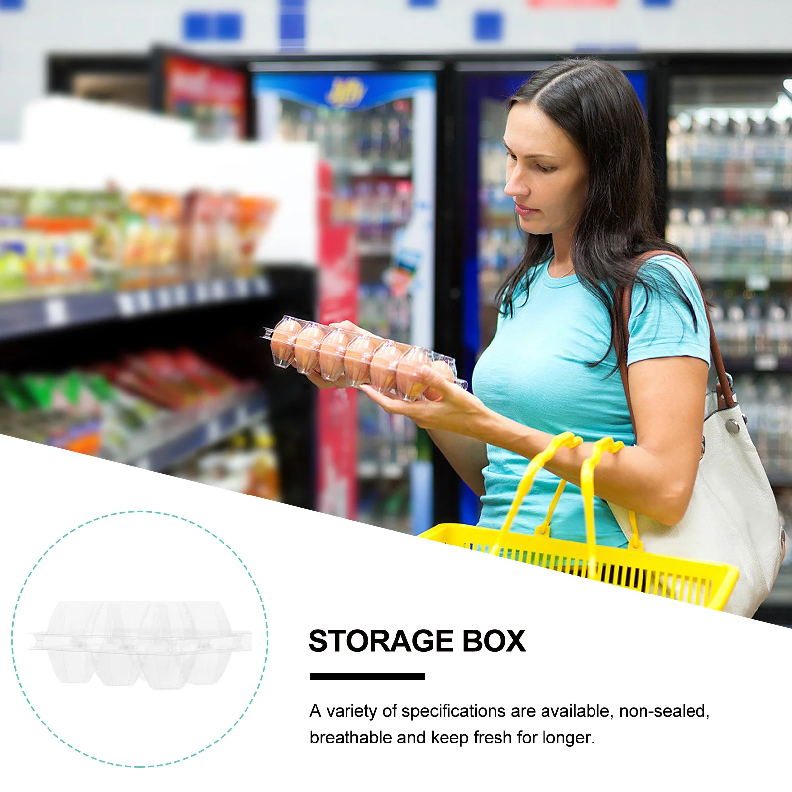 

20Pcs Plastic Egg Storage Boxes Reasonable Spacing Precision Production Strong Bearing Capacity Fresh Organizer