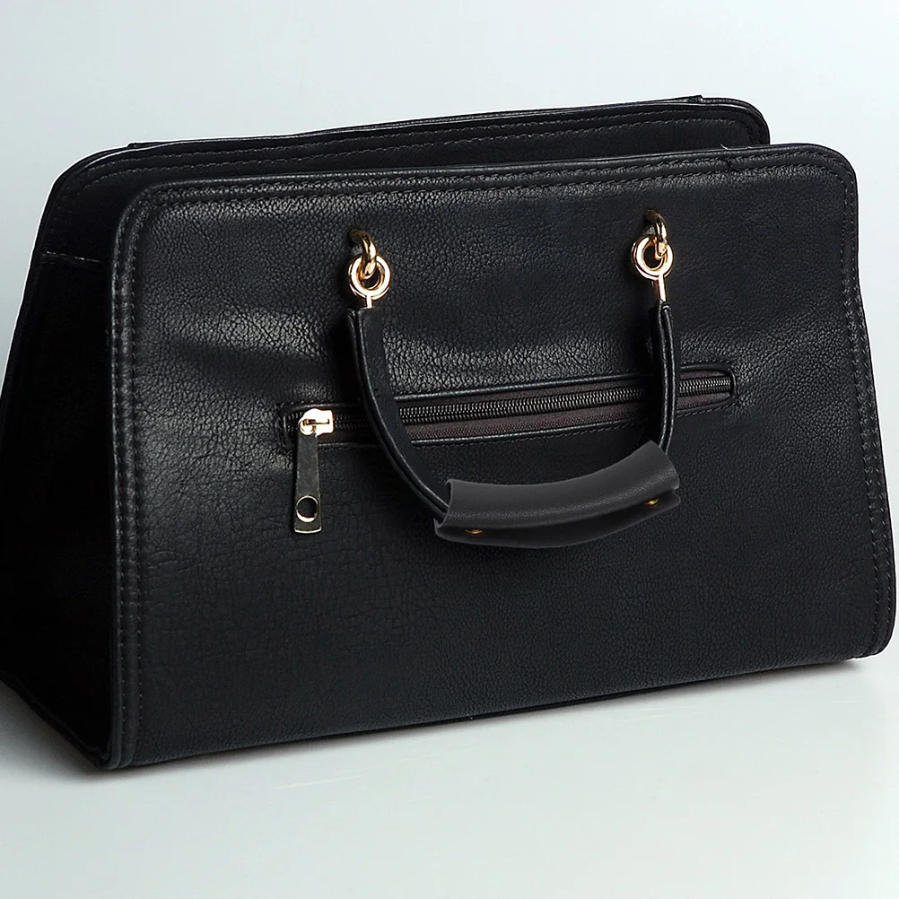 

2Pcs Black Leather Handle Wrap Luggage Handle Sleeve Bag Protective Cover Grip Padded Travel Accessory