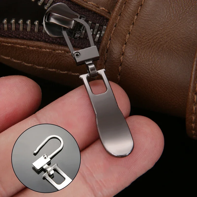 10 قطعة سستة قابلة للفصل سحب العالمي استبدال تبويب السوستة رئيس المتزلجون إصلاح لحقائب الحقائب الملابس Craft بها بنفسك الخياطة الحرفية #2