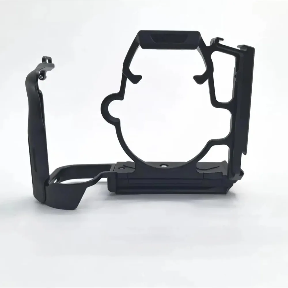 Aluminum Alloy Modular Cage forGH6 GH7 Camera, 3-Point Fixed Anti-Twist Half Cage/Front Baseplate Kit with Cold Shoe Mounts