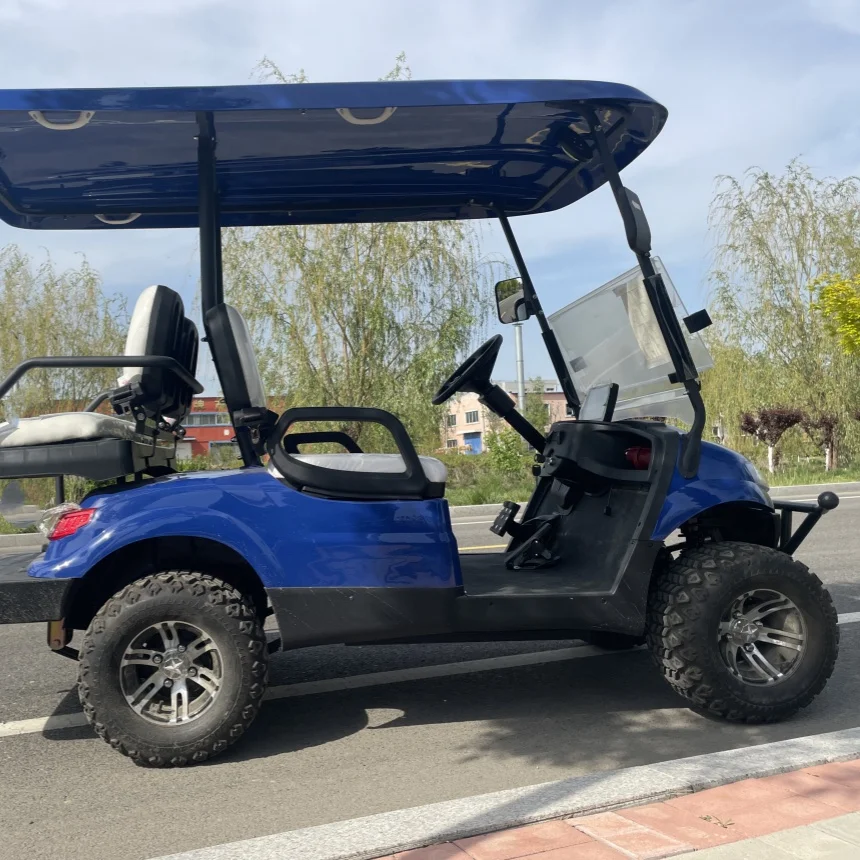 

New 72V Lithium Electric Golf Cart Utility Vehicle With 12-Inch Off-Road Tires 4000W 5000W Golf Carts Electric 2+2 4 Seater