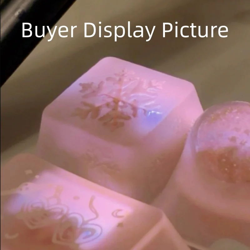 Original Snowflake Theme Key Dropping Glue Mechanical Keyboard PC Gaming Keyboard accessories Collection Gift Custom Keycaps