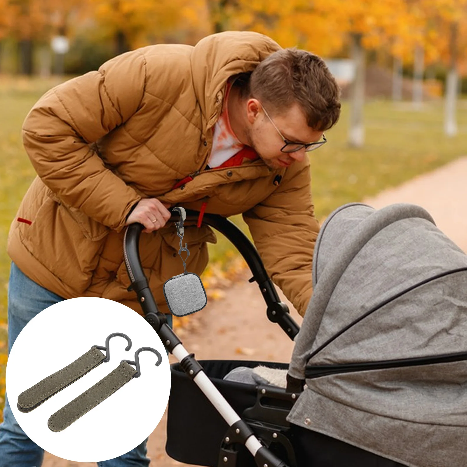 

2 Pcs Baby Stroller Hook Accessory Compact Hangers Outdoor Hanging Hooks Supply