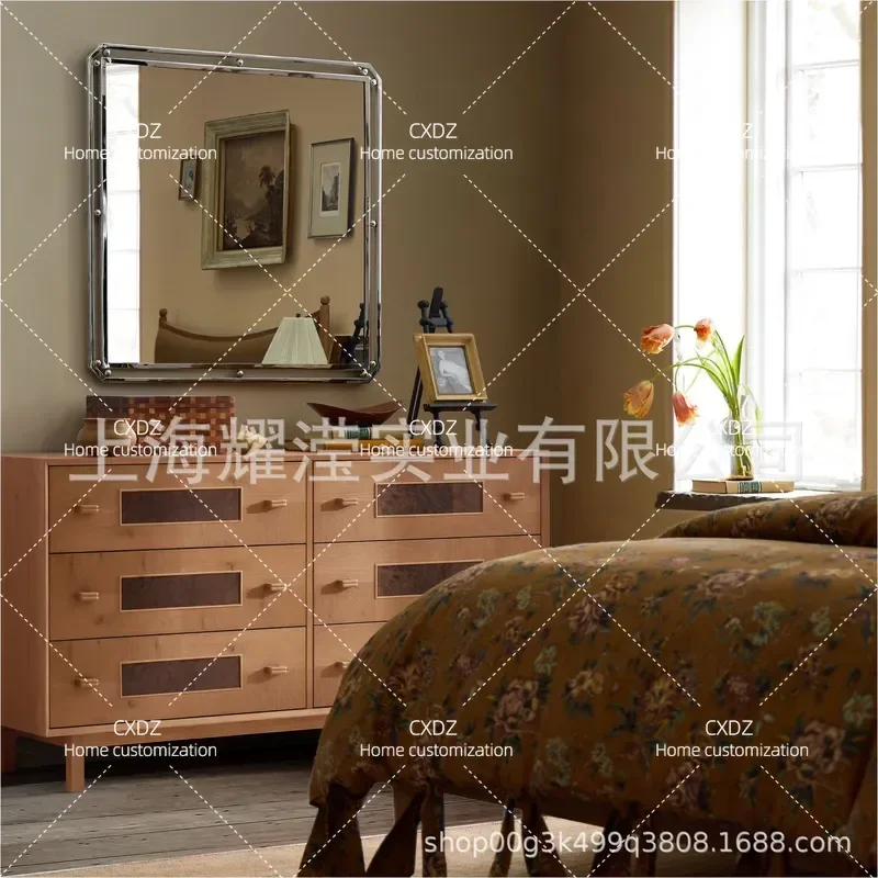 Nordic Solid Wood Storage Cabinet Living Room Locker Modern Simple Japanese Style Cherry Wood Bucket Cabinet