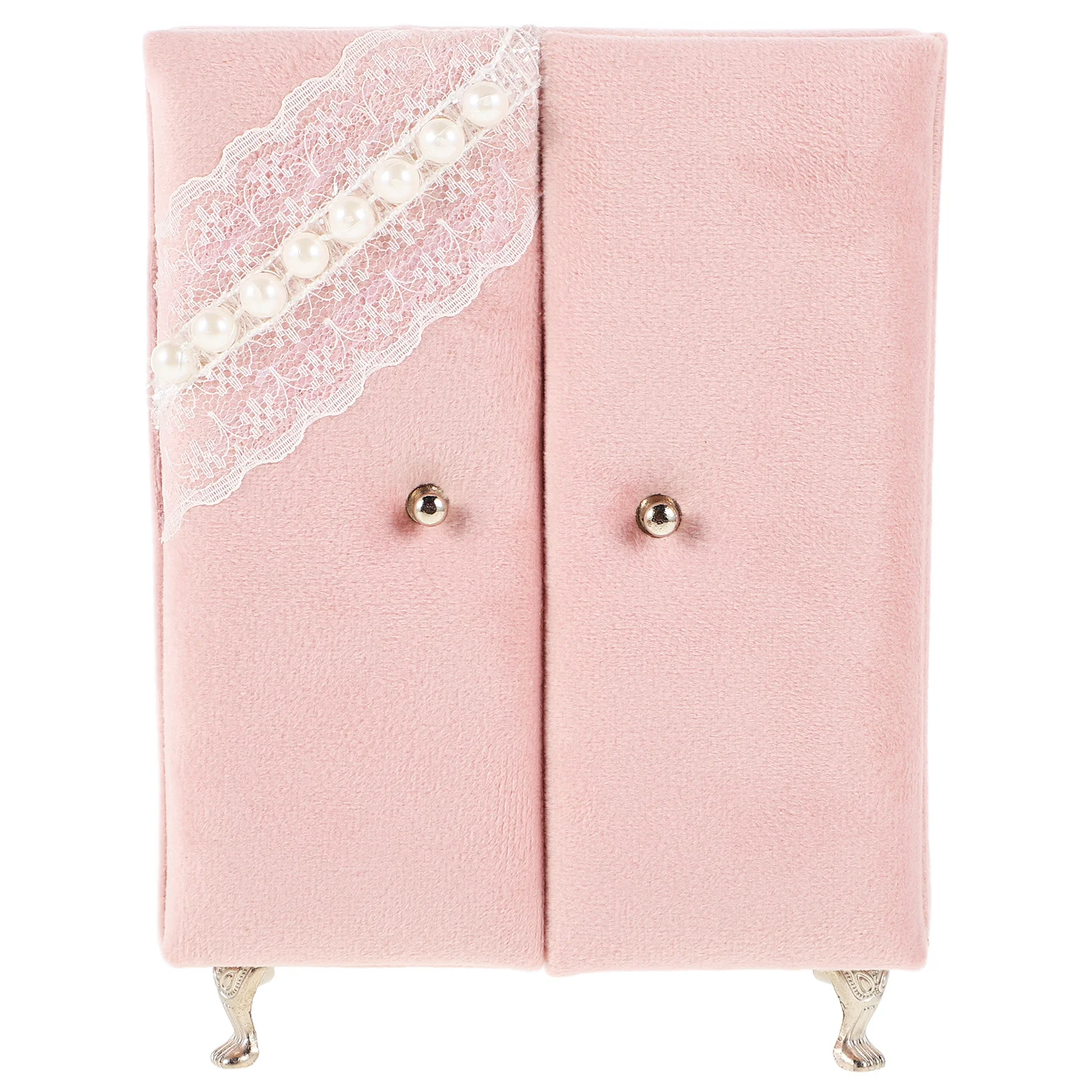 

Small Jewelry Organizer Elegant Faux Pearl Lace Soft Lining Romantic Jewelry Storage Box for Rings Earrings Ring Boxes