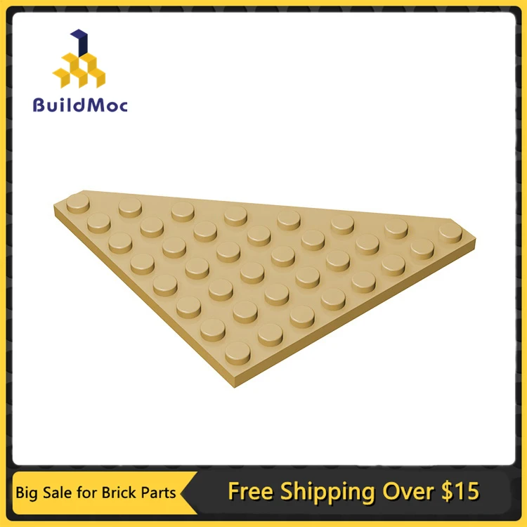 1pc MOC Brick Parts 30504 Wedge Plate 8 x 8 Cut Corner Compatible Building Block Particle DIY Kid Brain Toy Birthday Gift