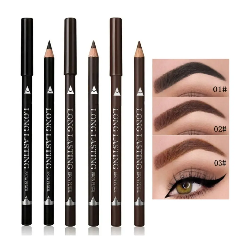 Heißer Holz-Brauenstift, wasserdicht, schweißfest, Augenbrauenstifte, Hartkern-Eyeliner für Anfänger-Make-up