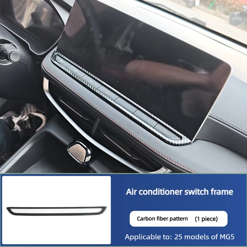 

For MG MG5 2025 Air conditioning switch decorative frame navigation button decorative sticker for car interior modification