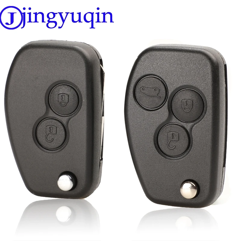 jingyuqin 206 VAC102 Modified Flip Car Key Shell Case 2/3 Buttons for Renault Duster Logan Fluence Clio Kangoo Sandero