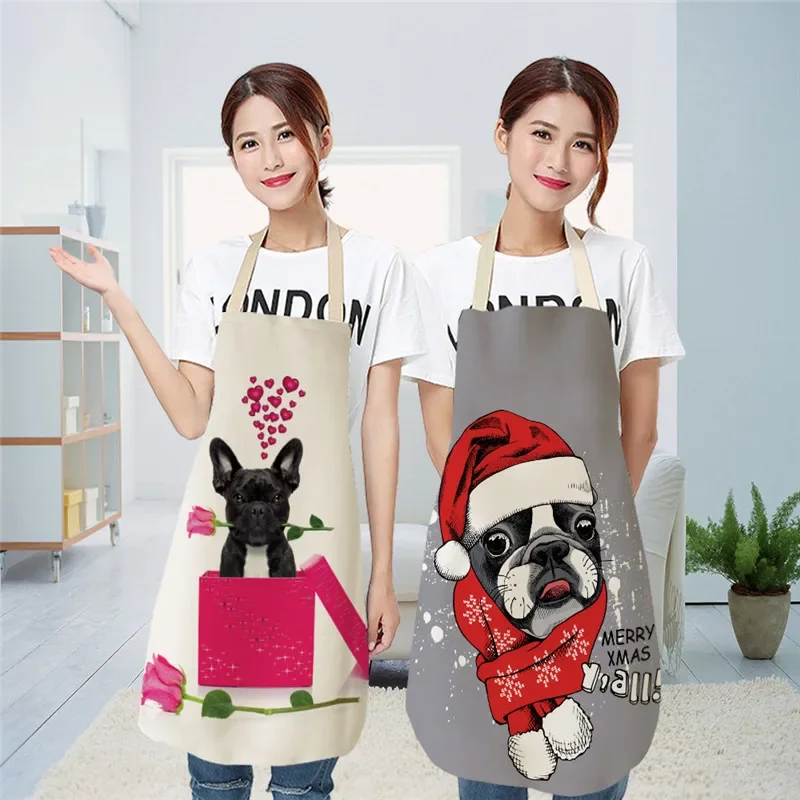 Cute creative dog pattern alpaca House cleaning Apron for children kids apron baking accessories kitchen accessories Child apron