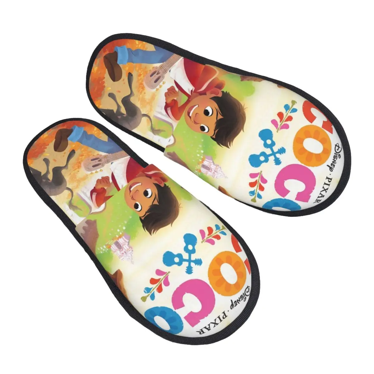 

Женские домашние тапочки Coco с индивидуальным принтом, уютные теплые музыкальные пушистые тапочки из пены с эффектом памяти, домашняя уличная обувь