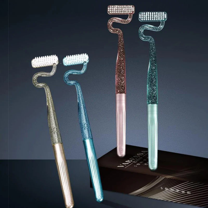 Brosse à dents en forme de S, livres incurvés, brosse créative en forme de S, angle de fréquence, outils et accessoires de soins de beauté