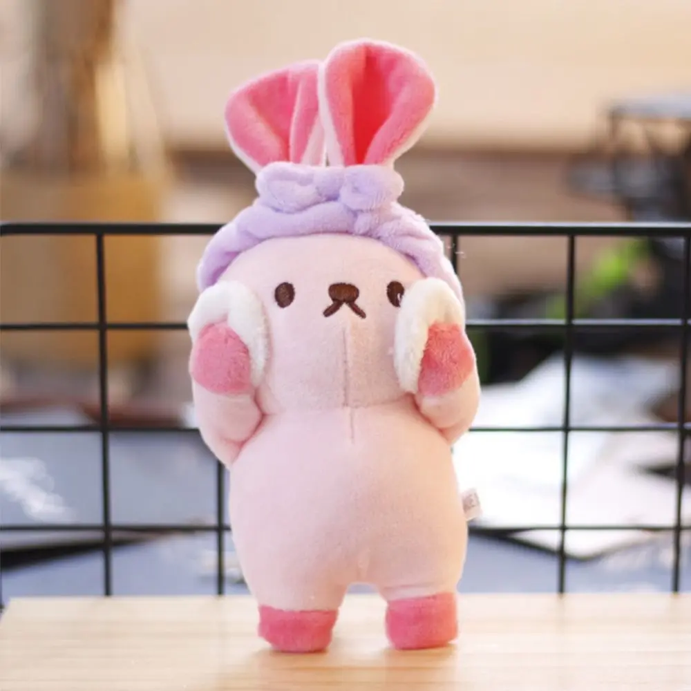 New Multicolor Keychain Plush Doll Soft Rabbit Piggy Bear Keychain Pendant Gifts Toy Cartoon Bathtowel Animal Universal