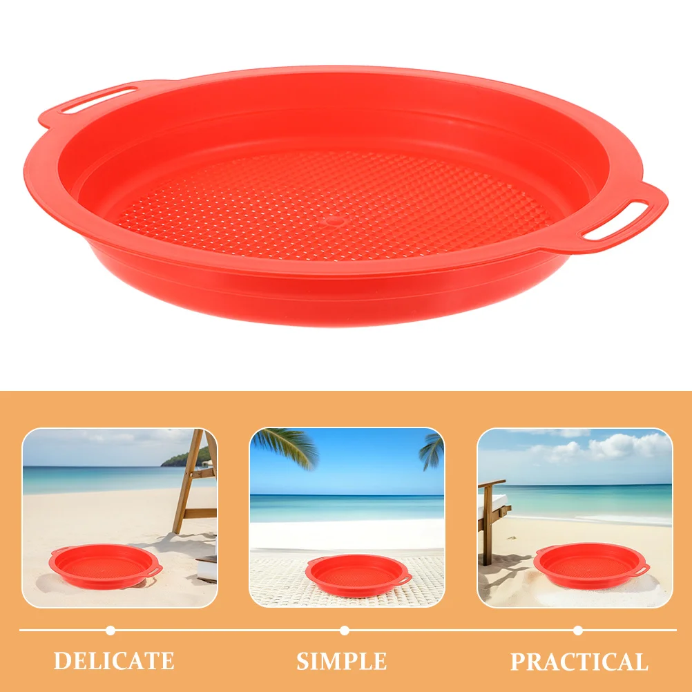 Setaccio da spiaggia per bambini da 4 pezzi Setaccio da sabbia in plastica colorata per la raccolta di conchiglie Gioco all'aperto Attività educativa di caccia al tesoro Spiaggia