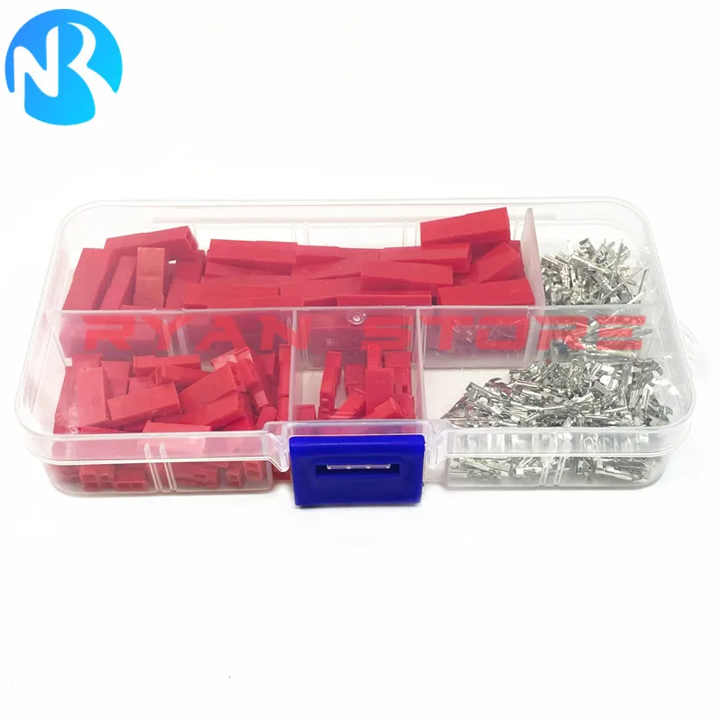 300PCS/Box JST 2 Pin Male Female Cable Connector SYP 2P Red Jack Connectors For LED Lamp Strip RC BEC Battery DIY FPV Drone Kit