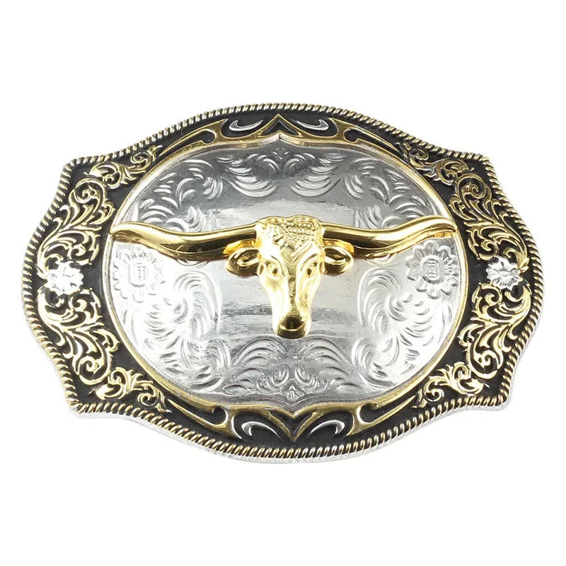 Matador Belt Buckle Golden Bull Head Alloy Materials