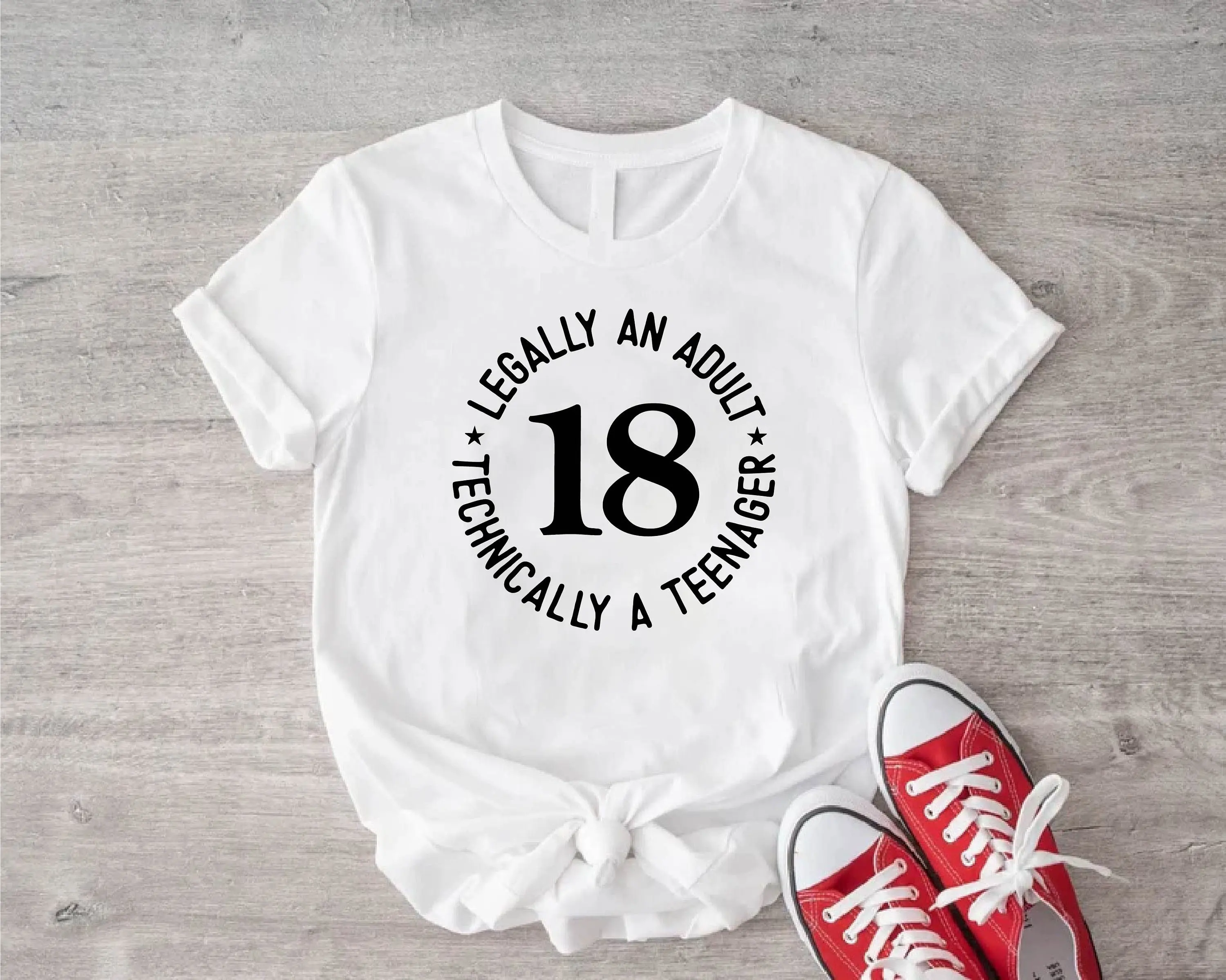 Legally An Adult Technically A T Shirtnager Shirt Milestone Birthday Sweet Eighteen Years Turning To Adulthood Journey SweaT