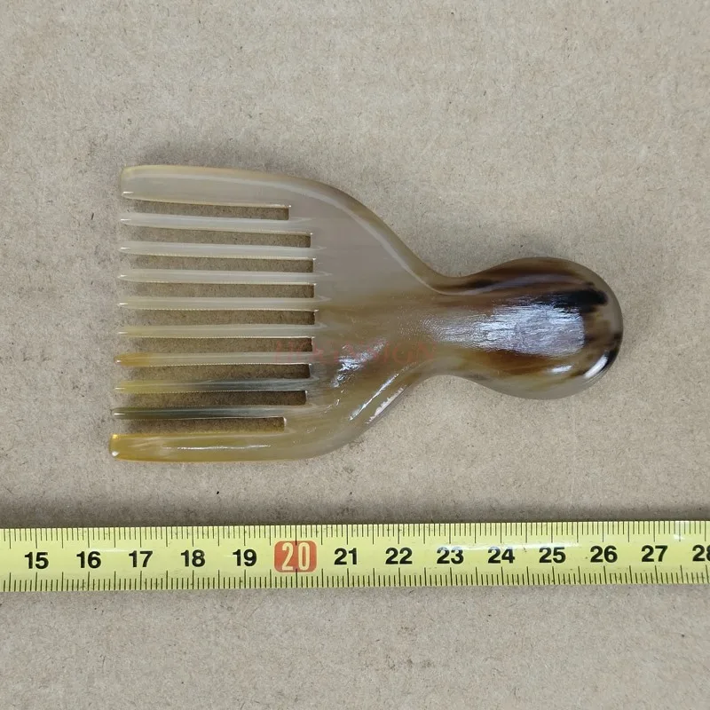 Natural white horn comb anti-static massage head treatment comb portable bag pocket care hair comb length 9.5CM
