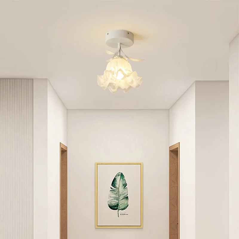 الممر الممر ضوء كريم الرياح زهرة برعم مصباح السقف لمدخل بهو الشرفة مرحاض شرفة تركيبات الديكور الداخلي #4