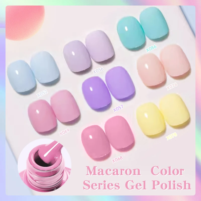 

LILYCUTE 7 мл Гель-лак для ногтей серии Macaron Color, Весенние оттенки, Полуперманентный УФ/LED гель для дизайна маникюра, Лак для ногтей