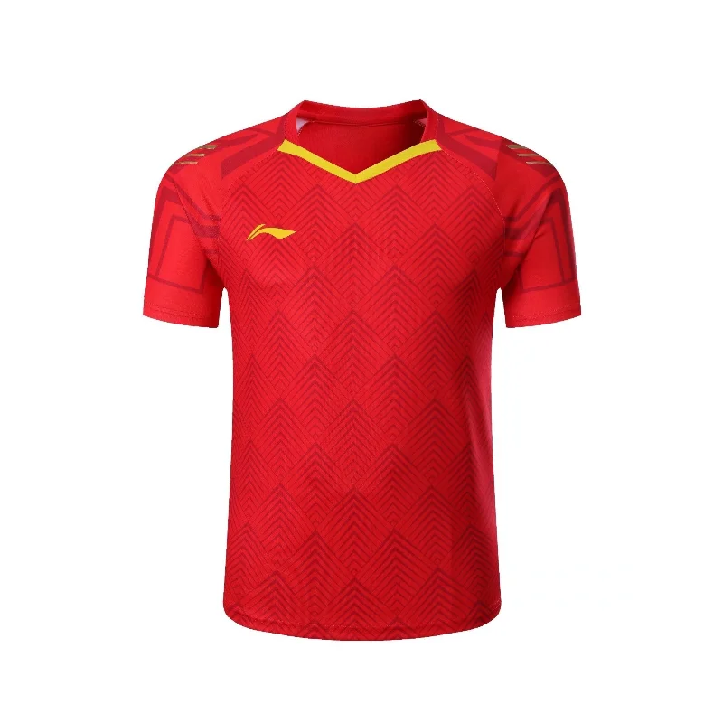 2026 New Badminton Sportswear Table Tennis Short-sleeved Limited Edition Competition Suit Breathable Sweat-absorbent Top T-shirt - view 5