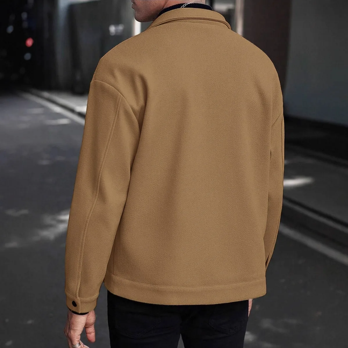 Autumn Fashion Simple Solid Color Casual Shirt Jacket