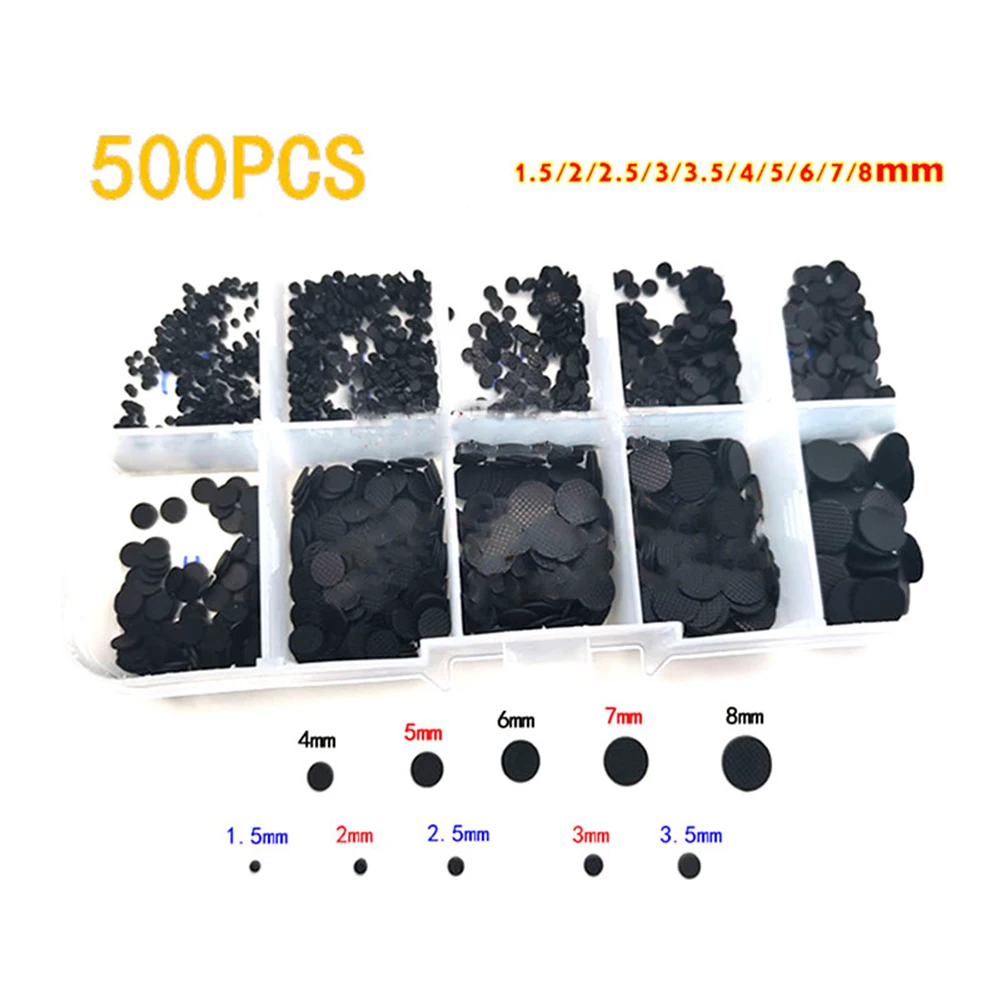 500PCS Conductive Rubber Pads 1.5-8mm Silicone Keypad Repair Kit Buttons For IR Remote Control Gaming Console Electronics