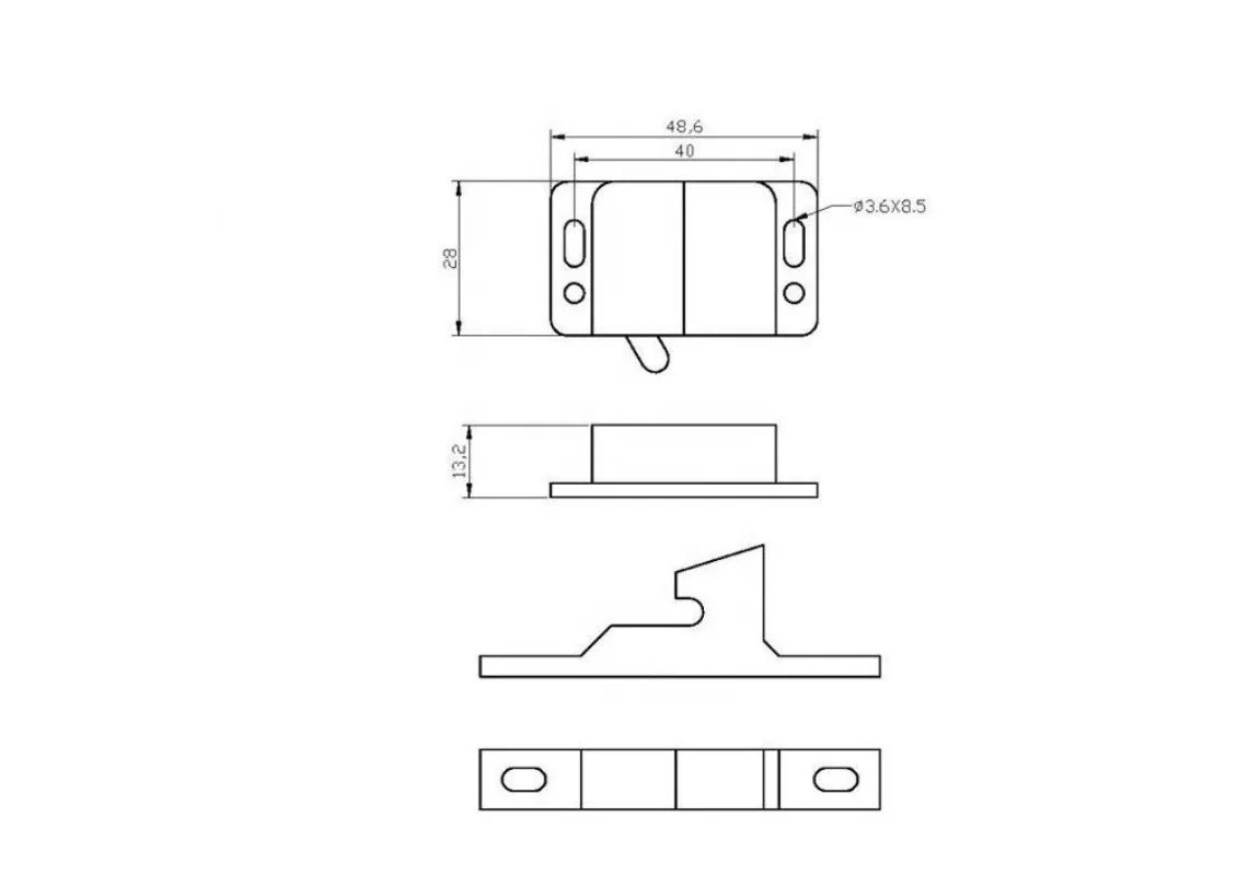 Plastic Deur Gesp Kast Automatische Push Open Lente Haak Lock Gesp Vinger Gesp