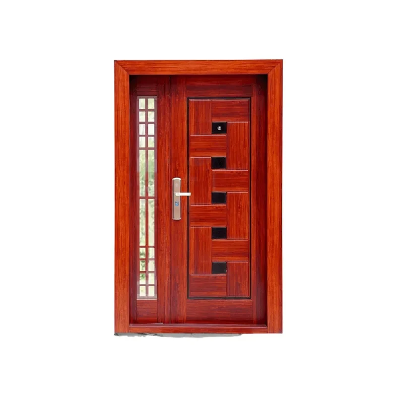 Double Door Entry Home Anti Theft Waterproof Security Iron Safety Door