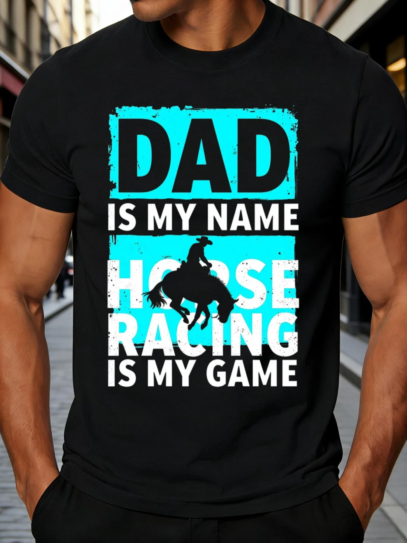Western-Style Men's T-Shirt with the Print 