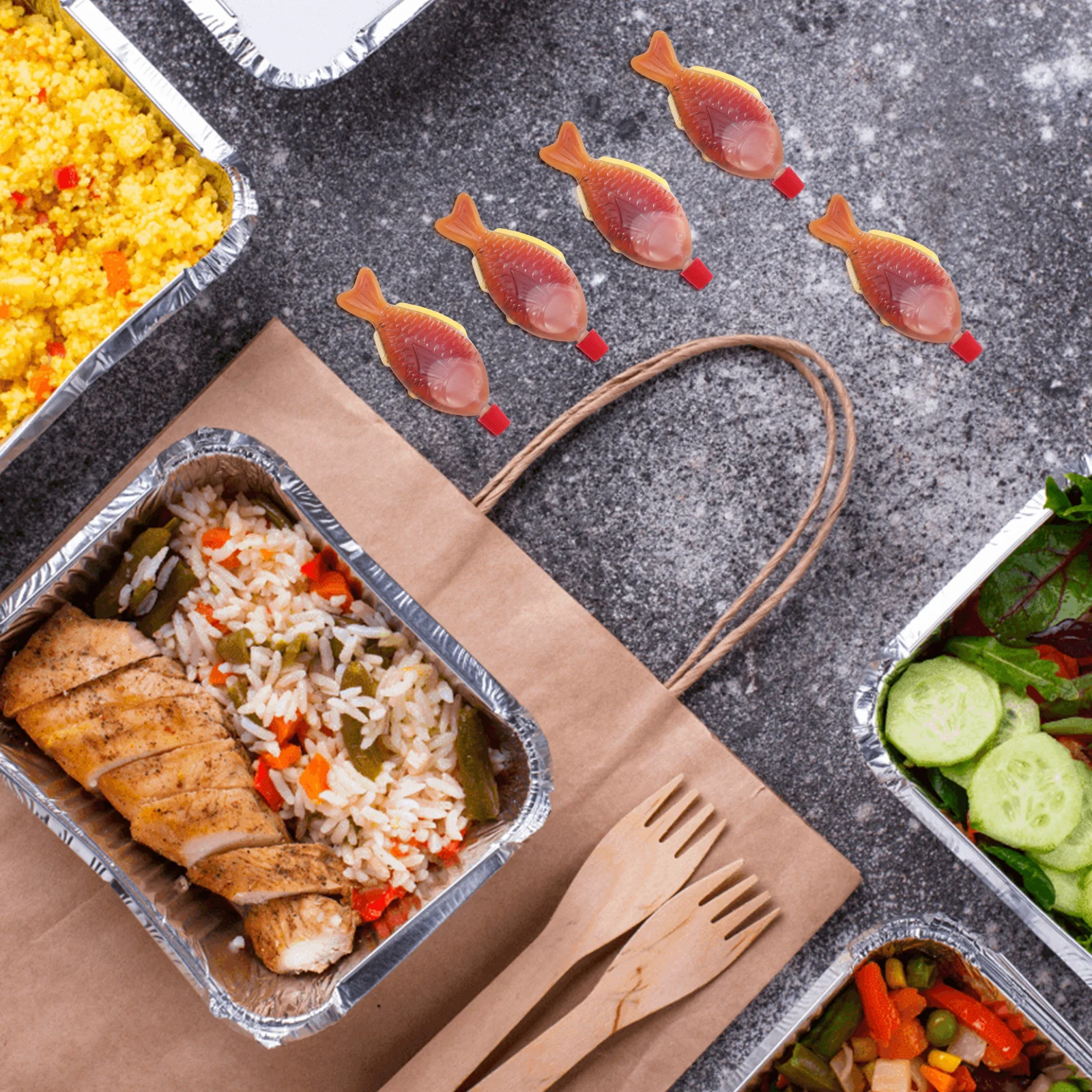 

100Pcs Seasoning Container Plastic Condiment Bottles Transparent Design Food Grade Safe Portable Disposable Kitchen Supply