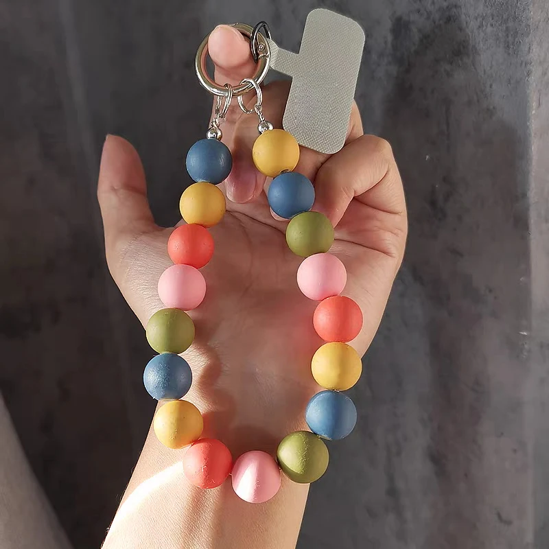 

Acrylic Candy Color Mobile Phone Lanyard, DIY Letter Pendant Pendant.