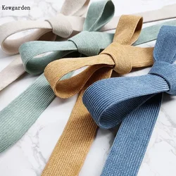 Kewgarden DIY Hair Bow tie Sewing Accessories Stripe Corduroy Ribbon 38mm 25mm 15mm 1