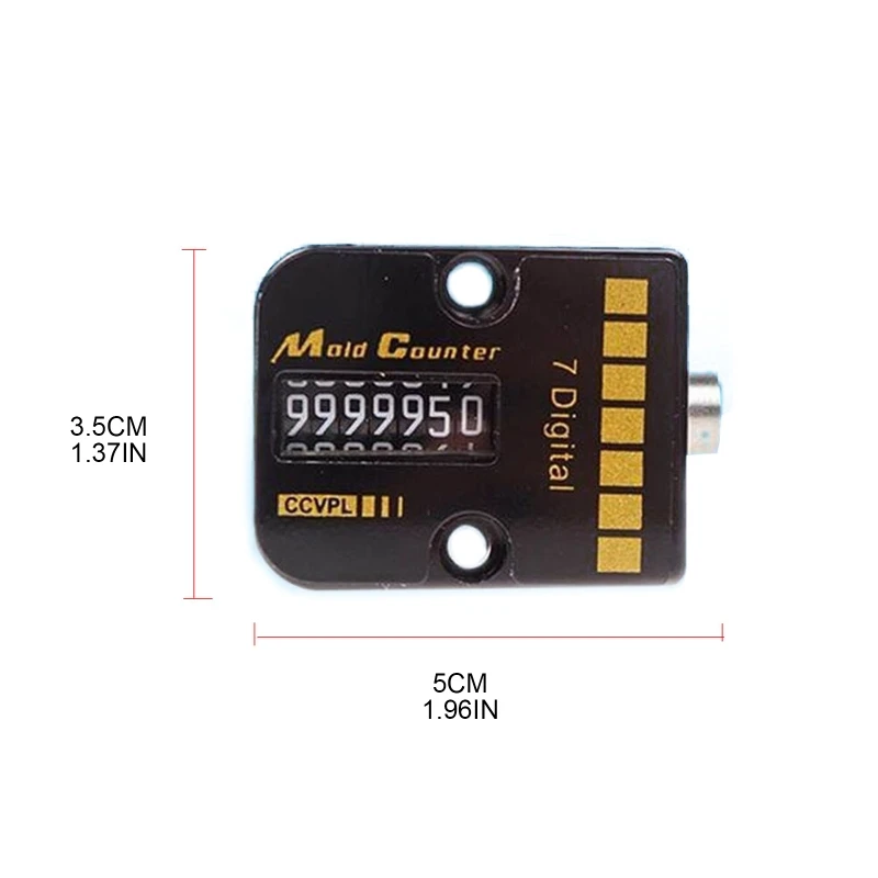 Counter Mechanical Counter 7 Digit Automatic Memory Mold Counter Square 9cm