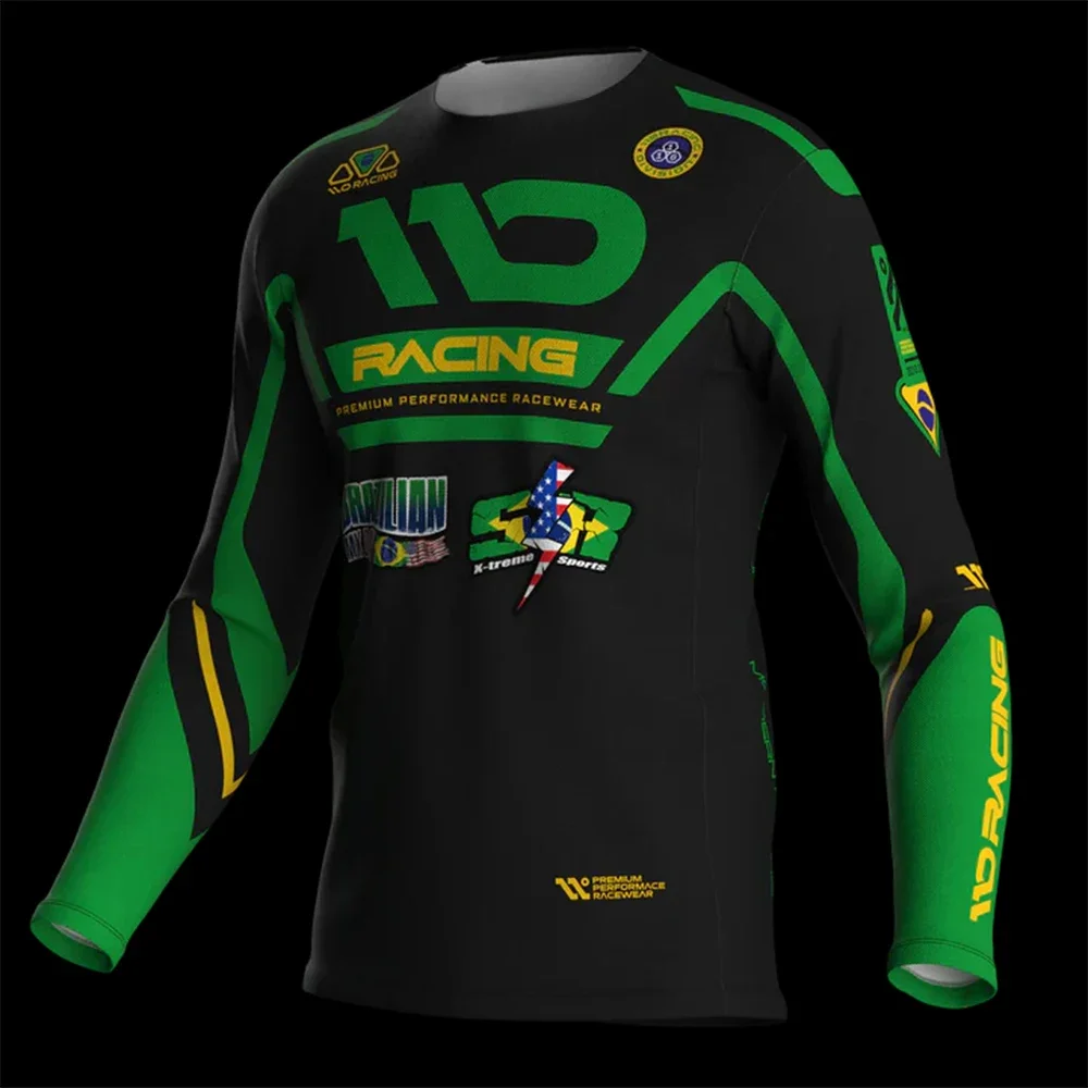 جديد سوبر موتوكروس 110 سباق مرتفعة 25 ربيع 2.0 جيرسي الرجال النساء SMX450 تنفس التجفيف السريع بأكمام طويلة الدراجات #1