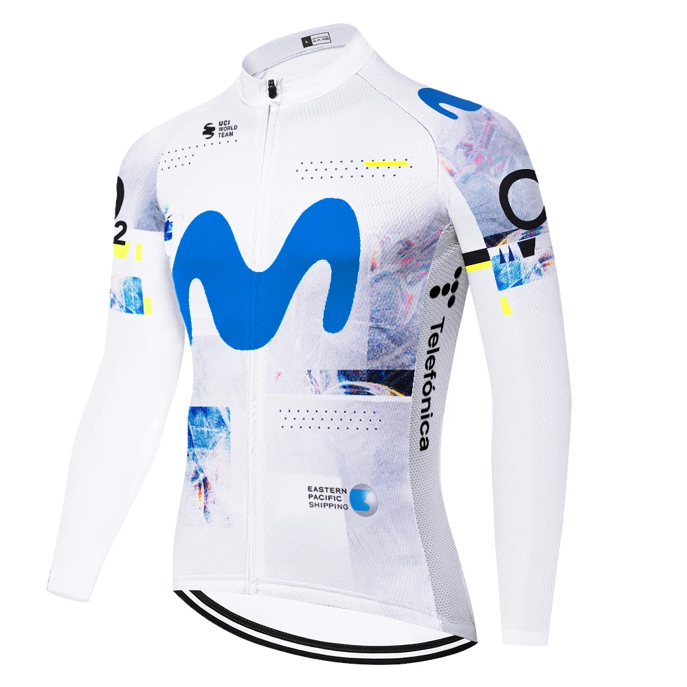 2026 ciclismo movistar manga longa verão primavera camisa de ciclismo bicicleta camisa roupas ciclismo dos homens secagem rápida ciclismo wear