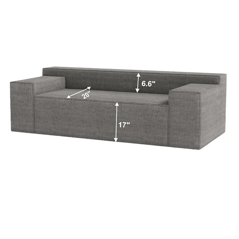 Cordstoff-Sofa, reiner Schwamm, ohne Gestell, Rolltasche, Wohnzimmer-Sofa