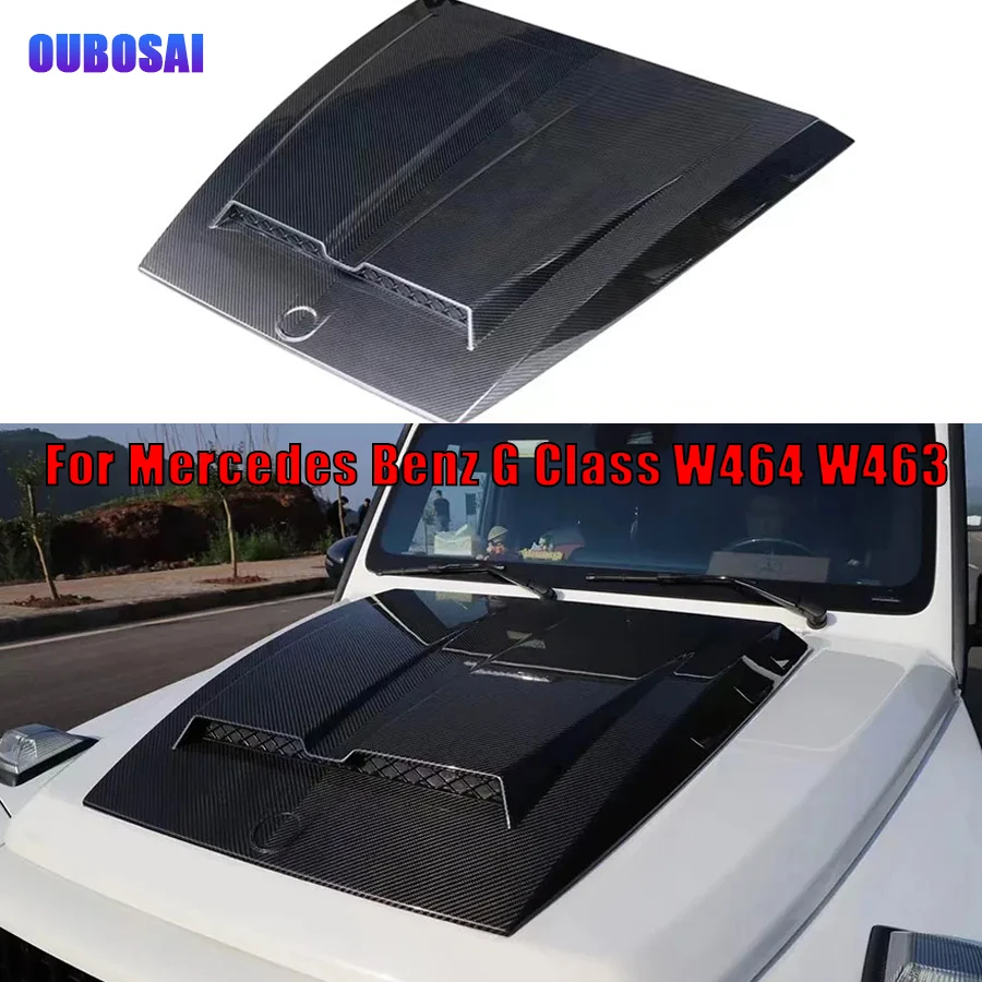 

For Mercedes Benz G Class W464 W463 G500 G550 G63 Carbon Fiber Hood Engine Cover Hood Car Headliner Hood Cover automotive parts