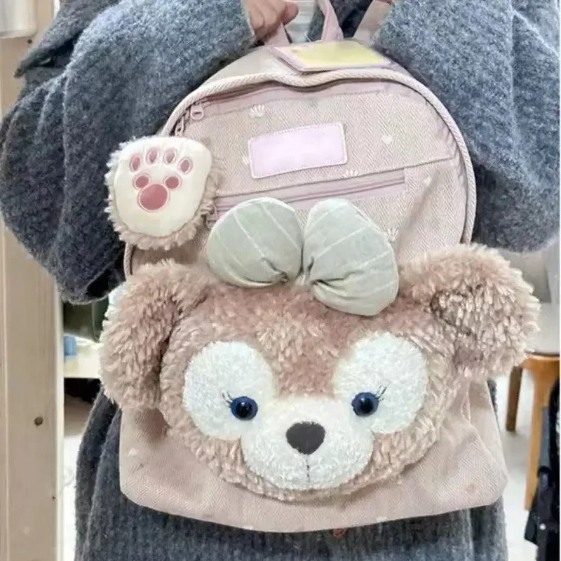 Disney Animation Peripheral Duffy Cartoon Plush Backpack Schoolbag Gifts For Girl Children