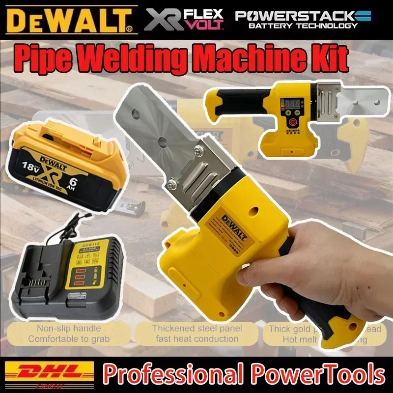 

Аккумуляторный электрический аппарат для сварки труб Dewalt (фьюзер) для PPR и PE, паяльник для полипропиленовых труб, термопаяльник с зарядным устройством